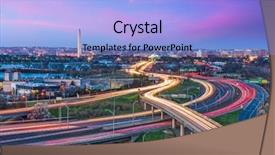  Presentation with highways - Slide deck consisting of district - washington d c skyline background and a light blue colored foreground