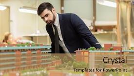  Presentation with last - Cool new presentation design with district before presentation at regional backdrop and a coral colored foreground