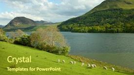  Presentation with english - Presentation design featuring network connection concept illustration design background and a white colored foreground