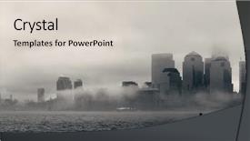  Presentation with new york city - Colorful slides enhanced with district panorama in a foggy backdrop and a lemonade colored foreground