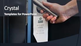  Presentation with room - Beautiful slide set featuring disturbing - room service - someone ignore backdrop and a tawny brown colored foreground