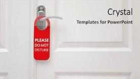  Presentation with closed - PPT layouts with disturbing - closed door with sign please background and a light gray colored foreground