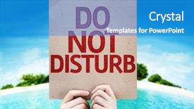  Presentation with beach - Cool new presentation theme with disturbing - do not disturb card backdrop and a teal colored foreground