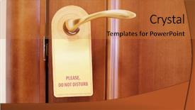  Presentation with hang - Audience pleasing PPT theme consisting of disturbing - image of a do not backdrop and a gold colored foreground