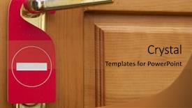  Presentation with hotel equipment - Theme consisting of disturbing - please do not disturb background and a red colored foreground