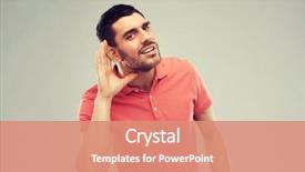  Presentation with people - PPT layouts enhanced with dite - gesture and people concept background and a coral colored foreground