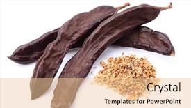  Presentation with energy - Slides having diuretic - carobs energy food background and a lemonade colored foreground