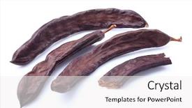  Presentation with energy - Cool new PPT theme with diuretic - carobs pod energy food backdrop and a white colored foreground