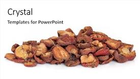  Presentation with chinese medicine - Audience pleasing PPT theme consisting of diuretic - dried hawthorn fruit used backdrop and a  colored foreground