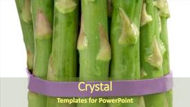  Presentation with free organic cosmetic - Cool new presentation theme with diuretic - fresh organic asparagus isolated backdrop and a  colored foreground