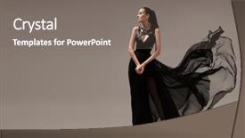  Presentation with black woman - Theme having diva - beautiful woman in luxury evening background and a gray colored foreground