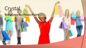  Presentation with safety interacting customers - Slide deck having divercity - group of shopping customers background and a blonde colored foreground