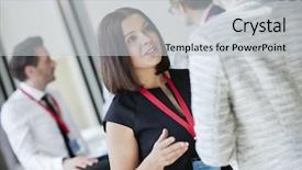  Presentation with cold brew coffee - Beautiful slide set featuring diveristy - businesswomen talking during coffee break backdrop and a light gray colored foreground