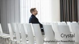  Presentation with college seminar hall - Presentation design consisting of diveristy - side view of businessman sitting background and a  colored foreground