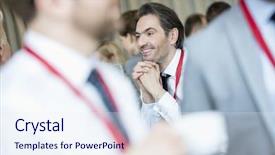  Presentation with lobby - Audience pleasing PPT layouts consisting of diveristy - thoughtful businessman with hands clasped backdrop and a sky blue colored foreground