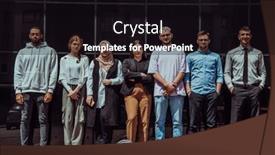  Presentation with essence - Presentation theme featuring diverse-and-confident-group and a black colored foreground