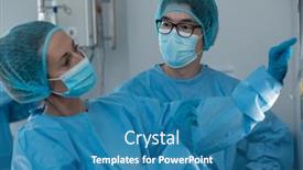  Presentation with face masks - Slide deck featuring diverse-couple-of-male background and a  colored foreground