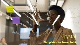  Presentation with business communication - Theme featuring diverse-creative-female-colleagues background and a tawny brown colored foreground