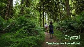  Presentation with diverse family - Slide set enhanced with diverse-family-walking background and a tawny brown colored foreground