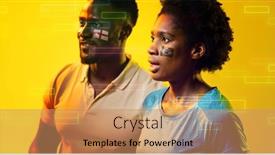  Presentation with face match - Presentation design enhanced with diverse-fans-with-brazilian background and a coral colored foreground