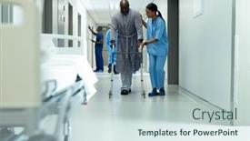  Presentation with african american patient - Slide set consisting of diverse-female-healthcare-worker-helping background and a soft green colored foreground