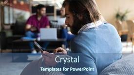  Presentation with diverse business people - Cool new slides with diverse-group-of-business-people backdrop and a ocean colored foreground