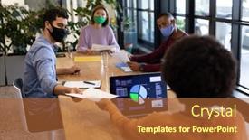  Presentation with diverse business people - Beautiful PPT layouts featuring diverse-group-of-business-people backdrop and a red colored foreground