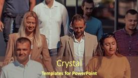  Presentation with walking together - Slides with diverse-group-of-businessmen background and a tawny brown colored foreground