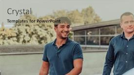  Presentation with walking together - PPT theme consisting of diverse-group-of-businessmen background and a mint green colored foreground