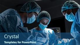  Presentation with face masks - Colorful slides enhanced with diverse-group-of-male backdrop and a ocean colored foreground