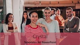  Presentation with diverse business people - Theme having diverse-group-of-successful-business background and a red colored foreground