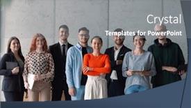  Presentation with fulfillment - Presentation having diverse-group-of-successful-businessmen background and a  colored foreground