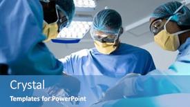  Presentation with medical teamwork - Presentation consisting of diverse-group-of-surgeons-operating background and a teal colored foreground