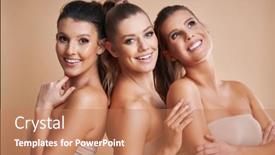  Presentation with diverse women - Amazing slides having diverse-group-of-women-isolated backdrop and a coral colored foreground