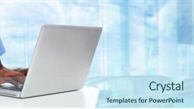  Presentation with hospital pharmacy - PPT theme with internet pharmacy - african-american doctor man over hospital background and a cool aqua colored foreground