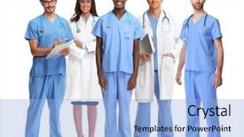  Presentation with diversity - Amazing theme having diversity nursing - doctors group backdrop and a light blue colored foreground