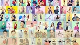  Presentation with ethnicity - PPT layouts consisting of diverse-joyful-persons-of-different background and a soft green colored foreground