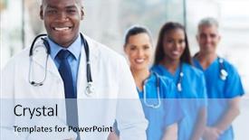  Presentation with doctor african - Audience pleasing presentation consisting of diversity nursing - happy young african american doctor backdrop and a light blue colored foreground