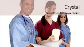  Presentation with diverse medical - Presentation design enhanced with drug diversion - diverse medical team isolated background and a soft green colored foreground