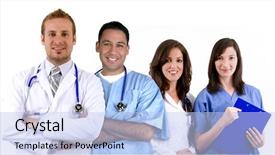  Presentation with diverse medical - Cool new presentation with  backdrop and a  colored foreground