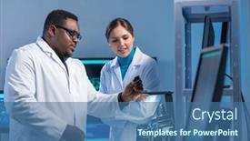  Presentation with innovations - Amazing PPT layouts having diverse-team-of-microelectronic-engineers backdrop and a ocean colored foreground