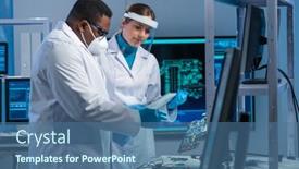  Presentation with innovations - Beautiful PPT layouts featuring diverse-team-of-microelectronic-engineers backdrop and a ocean colored foreground