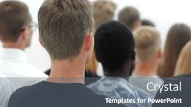  Presentation with diverse people - Slide set consisting of diverse-young-people-built background and a gray colored foreground