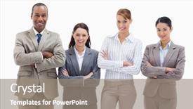  Presentation with cultural - Slide set with diversidad cultural - close-up of a business team background and a gray colored foreground