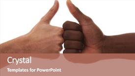  Presentation with cultural - Slides with diversidad cultural - two hand from a caucasian background and a coral colored foreground