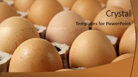  Presentation with diversification - Beautiful slide set featuring diversification - brown eggs in a tray backdrop and a yellow colored foreground