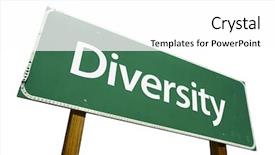  Presentation with diversity inclusion diverse and inclusive - Slides featuring diversification - diversity road sign isolated background and a white colored foreground