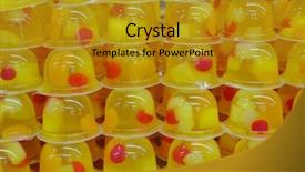  Presentation with calamansi fruit - Presentation theme with diversify - close-up fruit jelly background and a gold colored foreground