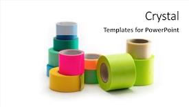  Presentation with diversify - Audience pleasing presentation theme consisting of diversify - colorful masking tapes stacked backdrop and a white colored foreground
