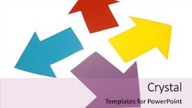  Presentation with diversify - Colorful presentation theme enhanced with diversify - four arrows in four directions backdrop and a coral colored foreground
